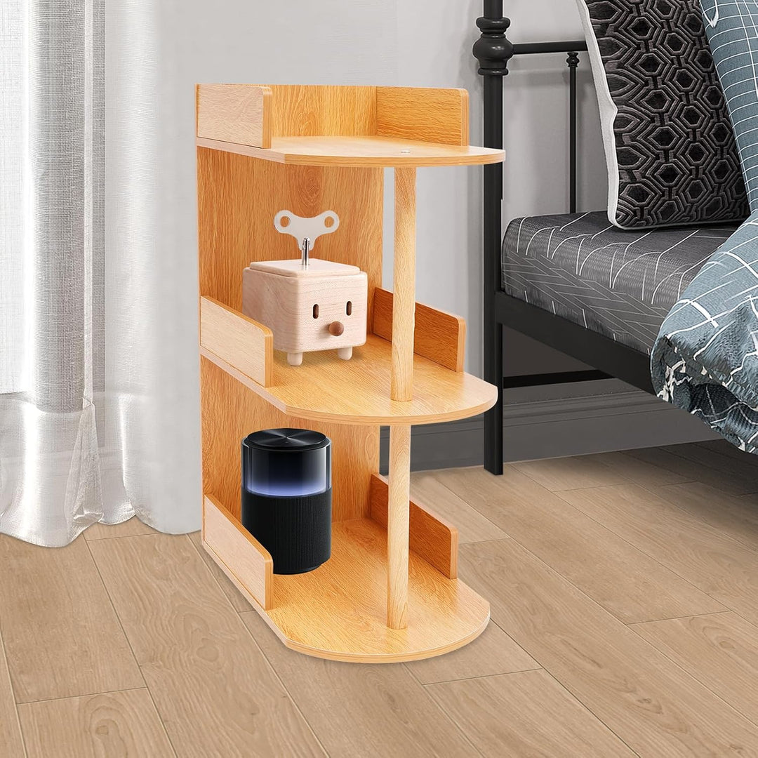 Standregal, 3-stufig, 48x30x72 cm, Holzoptik, freistehend, für Wohnzimmer