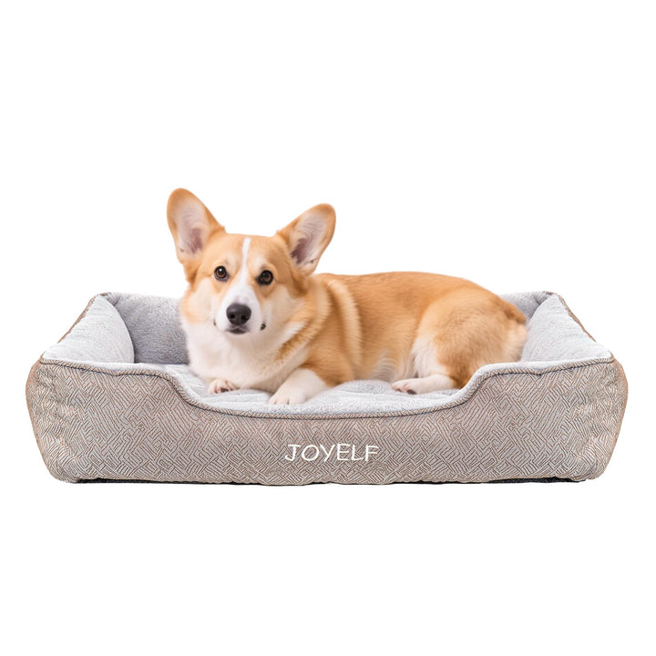 JOYELF Hundebett Waschbares beruhigendes Katzenbett, süsses Flauschiges Haustier Anti Angst Sofa für
