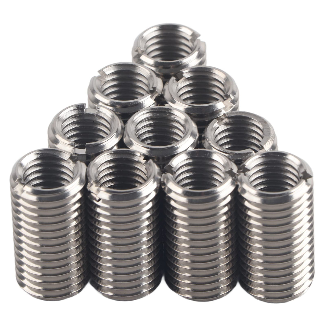 10Pcs Gewindeeinsatz Reparaturmutter Gewindeschlitzen Weibliche M12 und Männliche M16 Schraubbuchse,