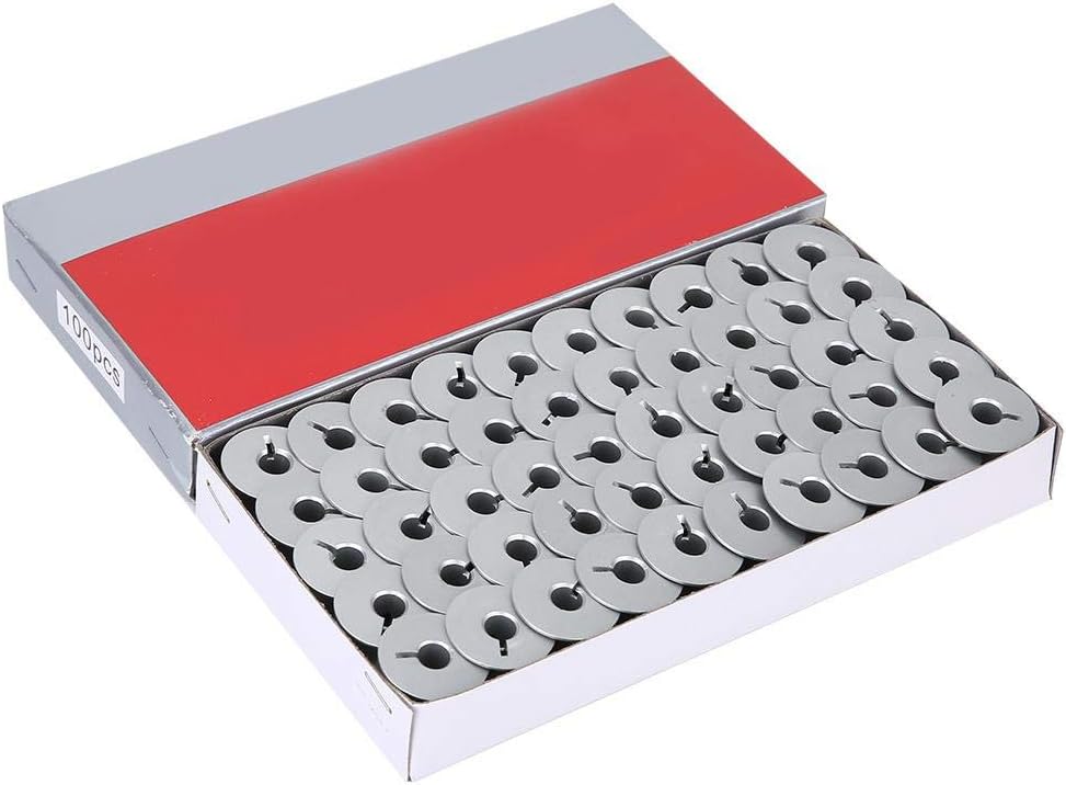 Spulenkapsel, 100 Stück 55623A Aluminiumspulen Schlitz, Industrienähmaschinenteile für Universal für