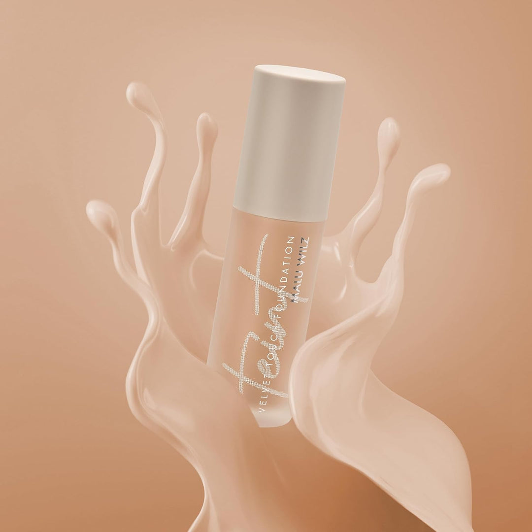 Malu Wilz Velvet Touch Foundation Delicious Toffee Beige 30ml I Skincare Make up für makellosen Tein