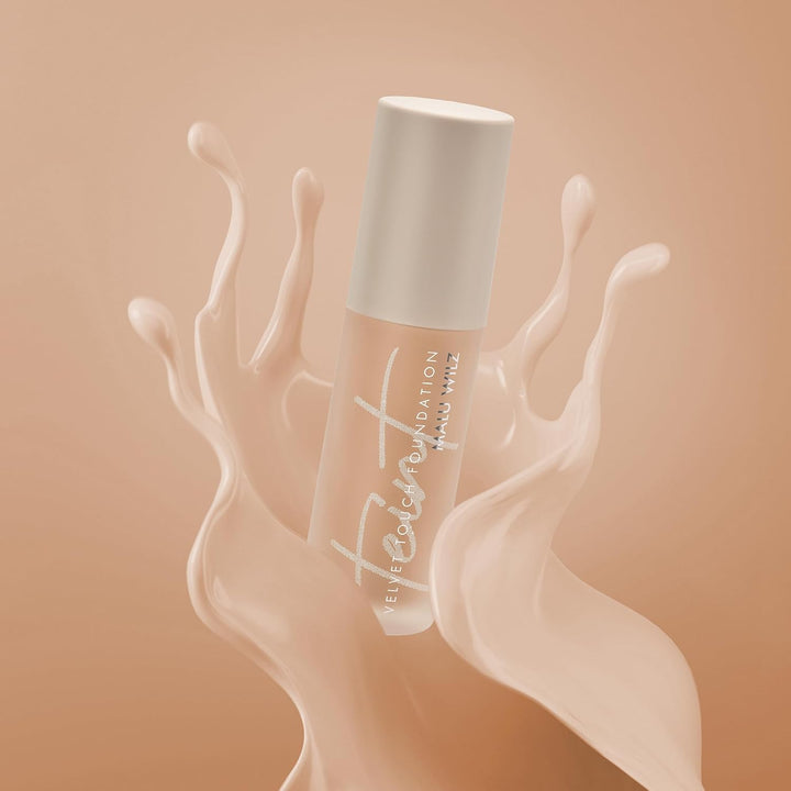 Malu Wilz Velvet Touch Foundation Delicious Toffee Beige 30ml I Skincare Make up für makellosen Tein