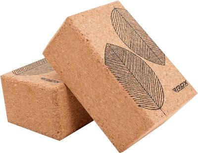 RDX Yoga Cork Block Set, High Density Eva Schaumstoff Rutschfester Blöcke, Leichtes Yogaklotz für Kö