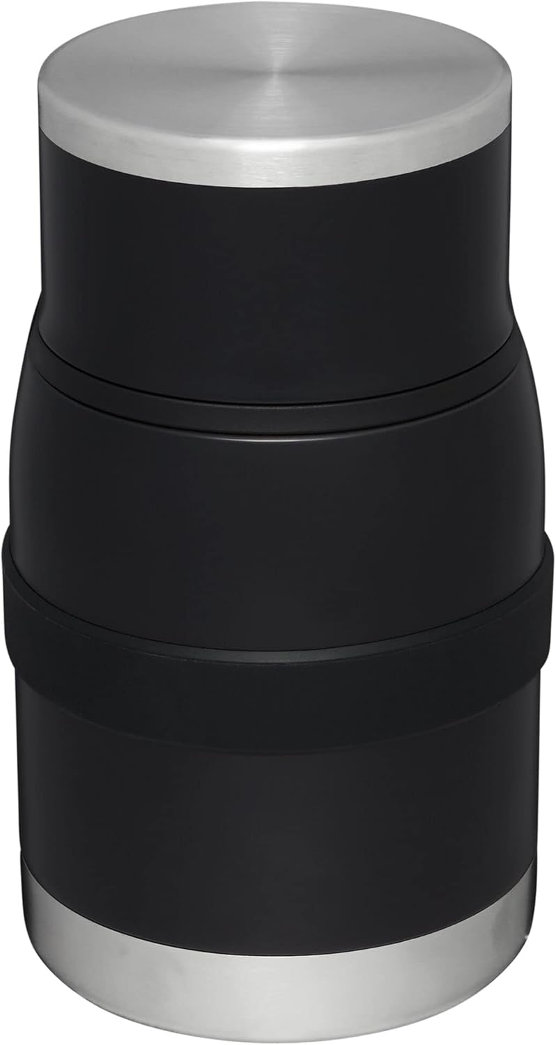 Stanley Adventure to Go Isoliergefäss und Göffel 24 Ounces Black Glow, 24 Ounces Black Glow