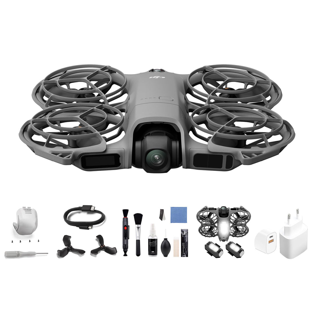 DJI Neo 2 Bundle mit Zubehör, 4K-Drohne für Einsteiger, Leicht und Faltbar, Start und Landung auf de