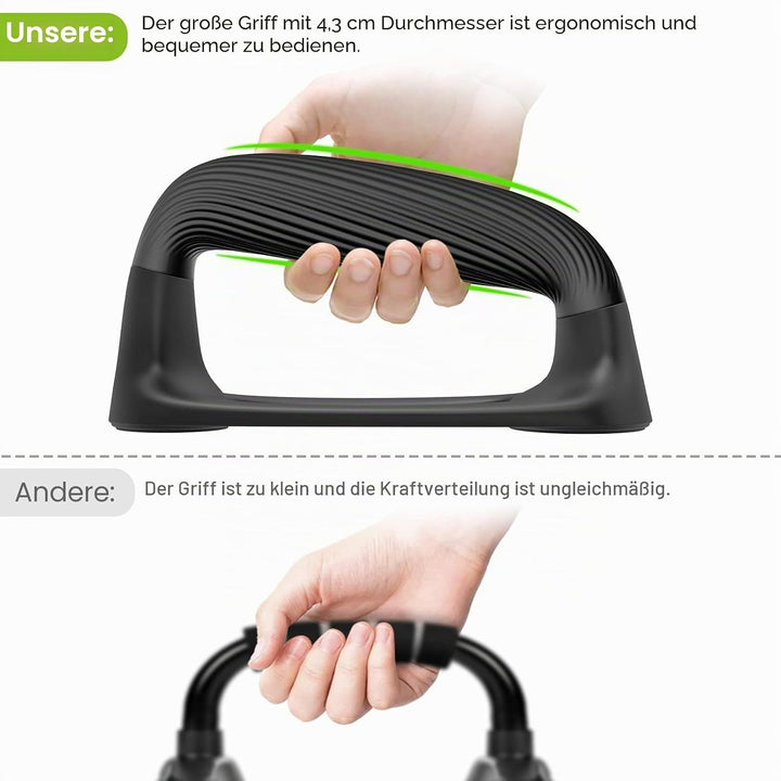 Kipika Liegestützgriffe für Zuhause – Push-Up Bars mit Anti-Rutsch-Unterseite,Soft Handles,Set of 2