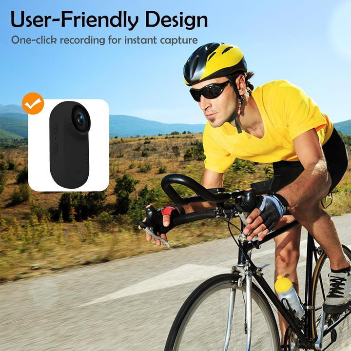 OBEST Mini Action Cam Nachtsicht 360 Action Kamera Bodycam mit 0,85 Display, 1080P Vlog POV Camera M