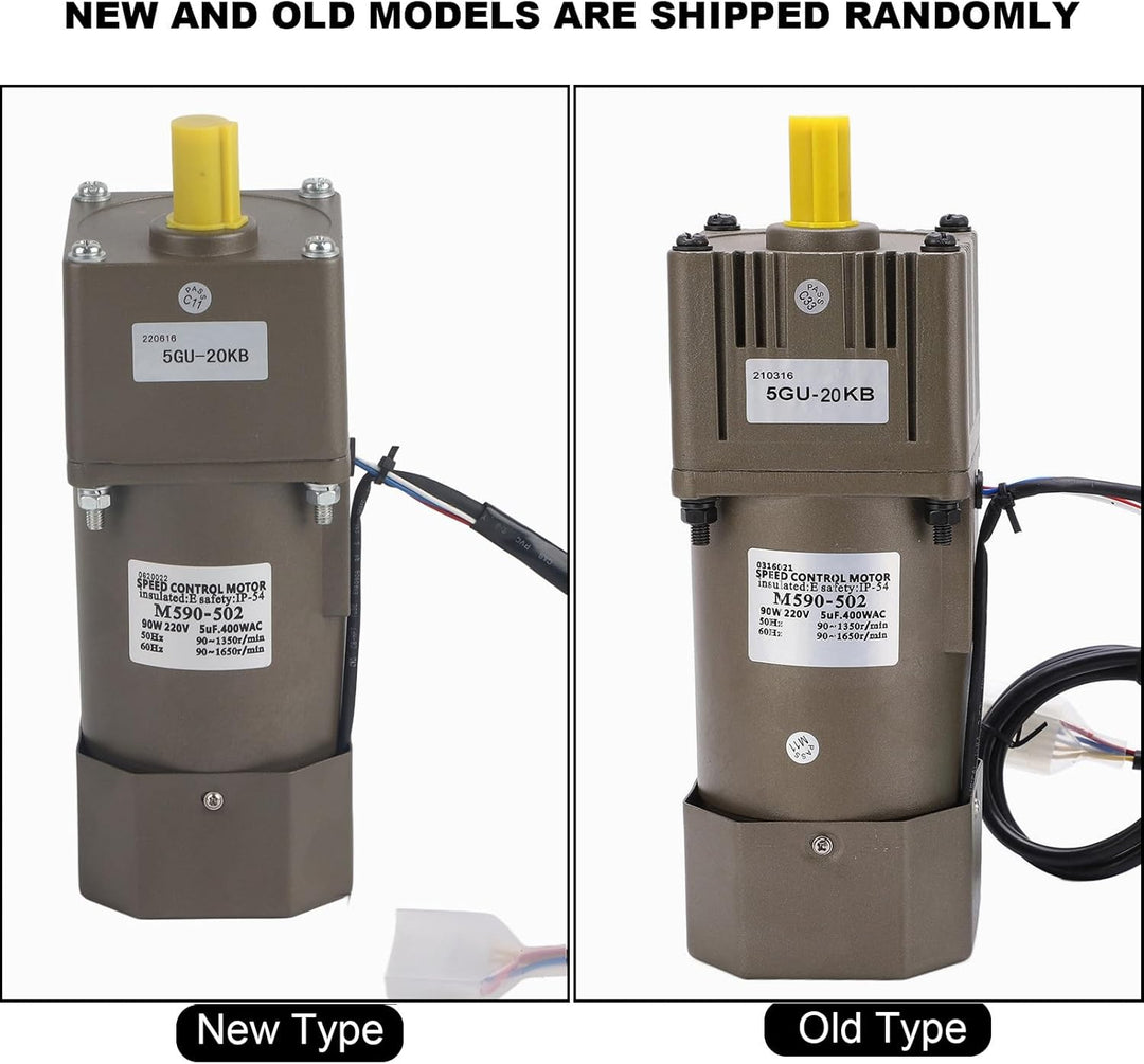 AC 220V 90W Motor mit einstellbarer Drehzahl Stufenlos regelbarer Frequenzumrichtermotor mit Getrieb