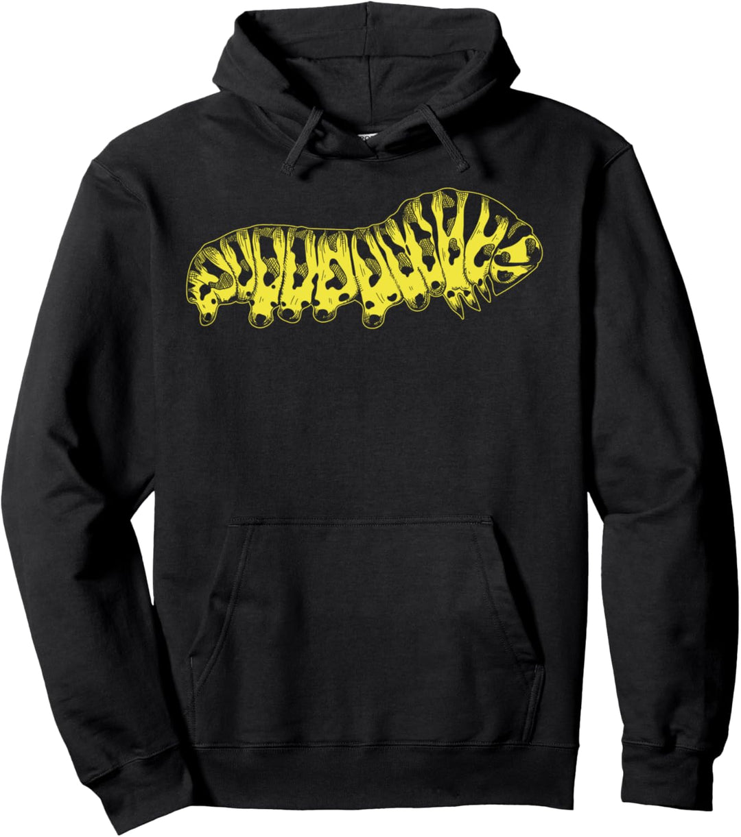 Trendy Yellow Caterpillar Pullover Hoodie