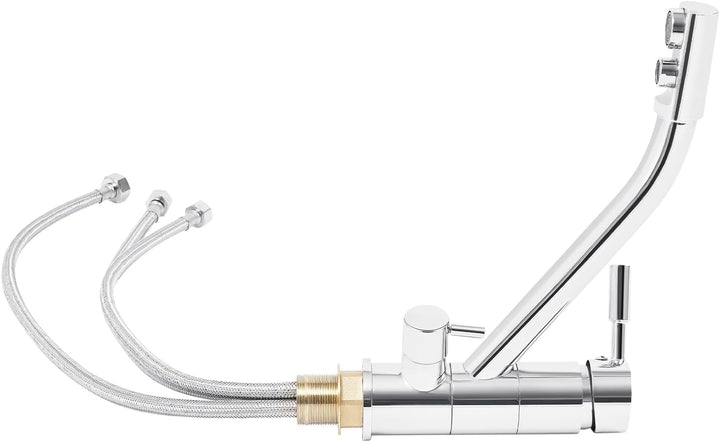 3 Wege Wasserhahn Küchenarmatur Drehbar Mischbatterie Küche | Messing Oberfläche, Drei Wege Armatur,