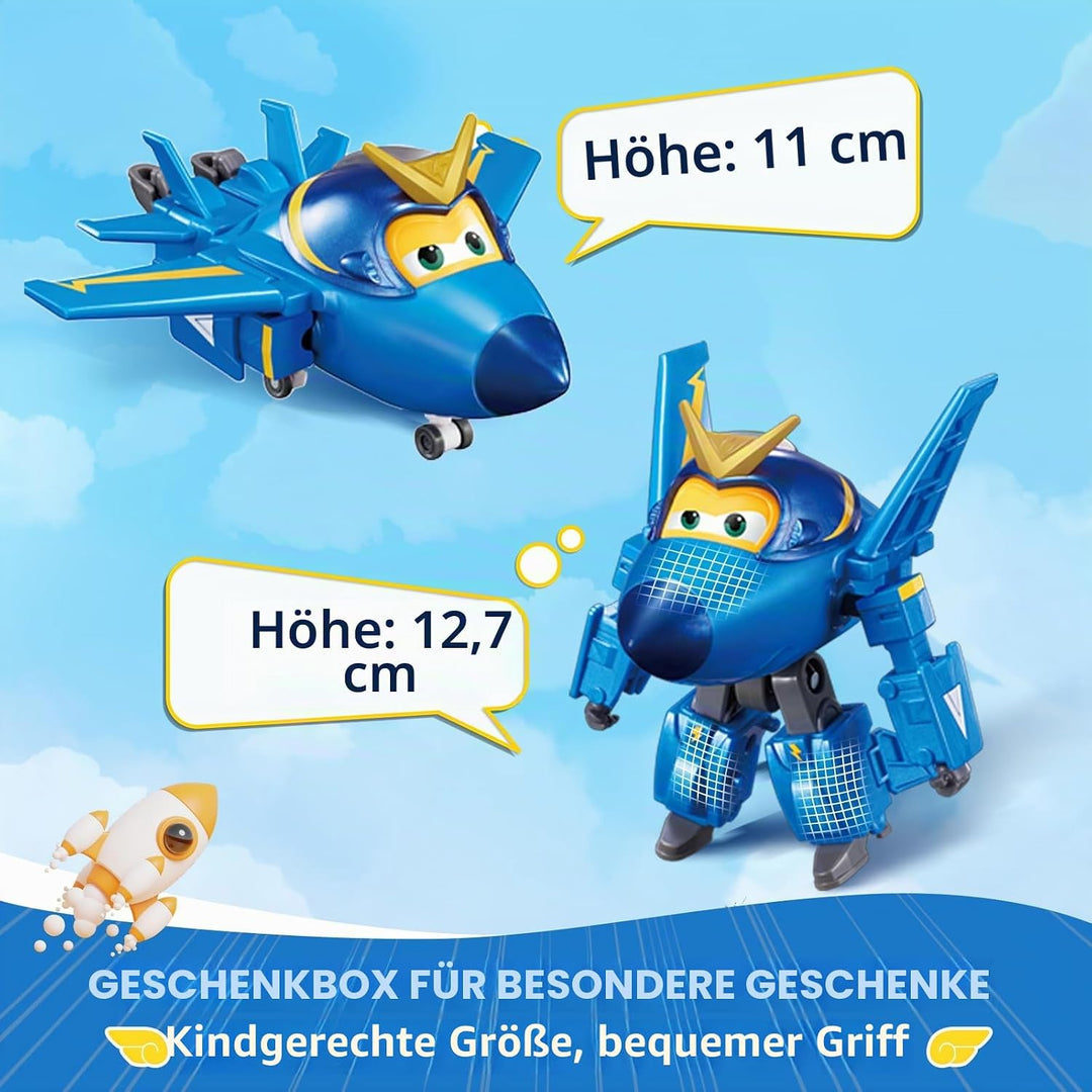 Super Wings Jerome Flugzeug, umwandelbares Spielzeug und Roboterfigur, Cartoon-Spielzeug für Kinder