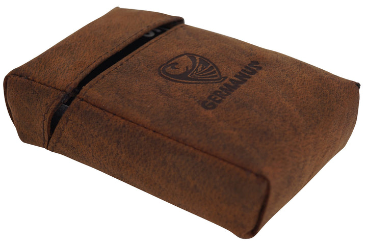 GERMANUS Visitenkartenetui - Made in EU (Leder, Wildbraun), Leder Wildbraun