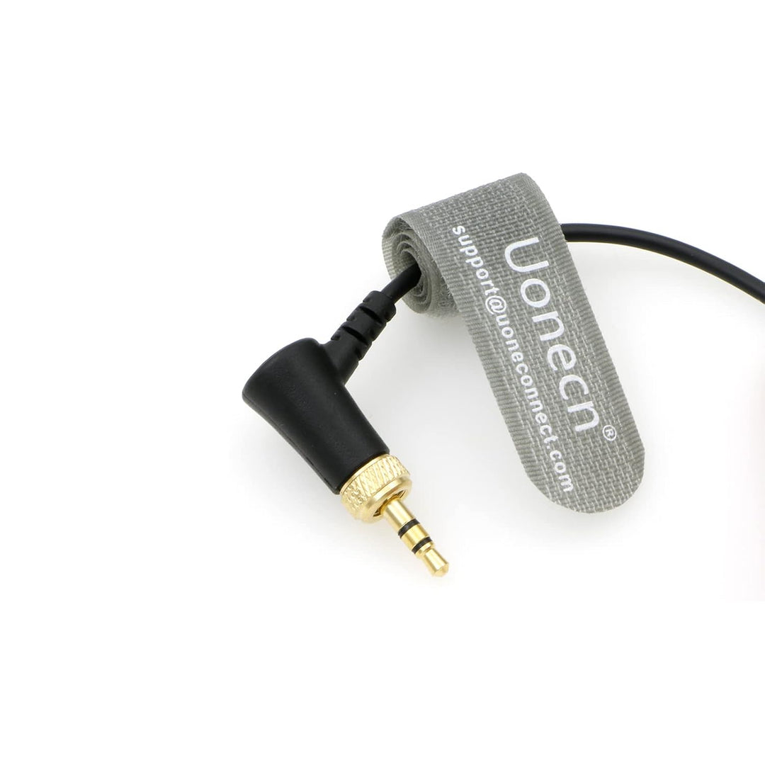 Uonecn Low-Profile-Audiokabel Mini XLR 3-Pin Männlich auf TRS 3,5mm rechtwinklig verriegelnd für Can