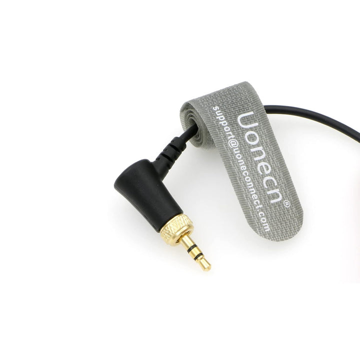 Uonecn Low-Profile-Audiokabel Mini XLR 3-Pin Männlich auf TRS 3,5mm rechtwinklig verriegelnd für Can