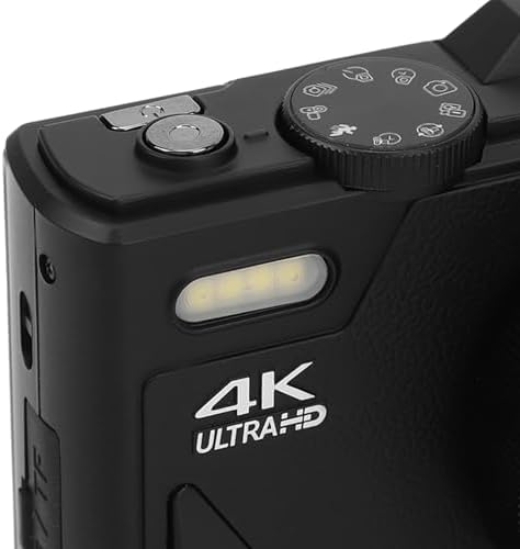Tragbare Digital Kamera, Autofokus Retro Kompakt Digital Kamera, 5K-Digitalkamera mit 3-Zoll-Flip-Bi