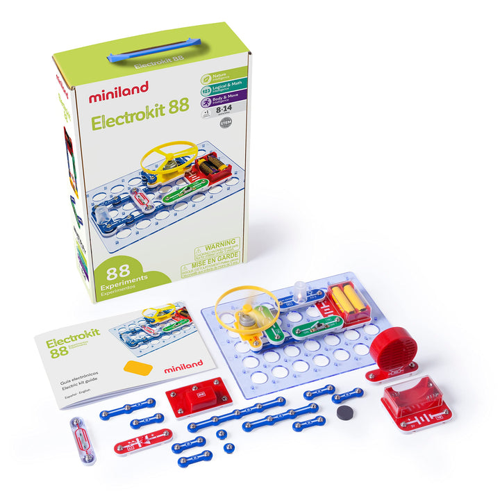 Miniland 99101 Experimentierkasten Elektronische Schaltkreise, Mehrfarbig