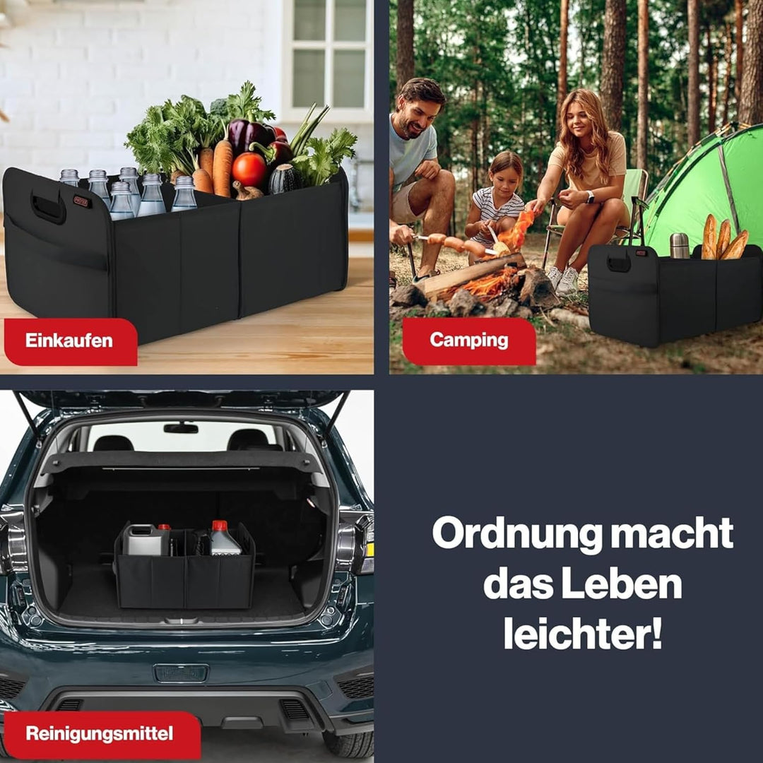PROTEX Kofferraum Organizer [Testsieger 2025] 44L Auto Kofferraumtasche | Organizer Auto | Faltbare,