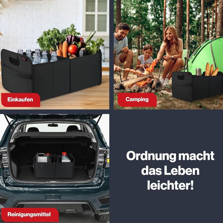 PROTEX Kofferraum Organizer [Testsieger 2025] 44L Auto Kofferraumtasche | Organizer Auto | Faltbare,