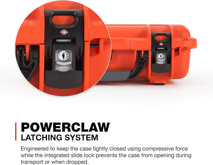 Nanuk 923 Wasserdichter Hartschalenkoffer Mit Plüschschaumeinlage - Orange Cubed Foam Orange, Cubed