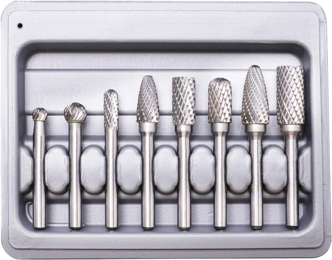 Wolframstahl Fräser, SPTA 5-Teilig Frässtifte 6mm Schaft Bit zum Holz Metall Marmor schnitzen, schle