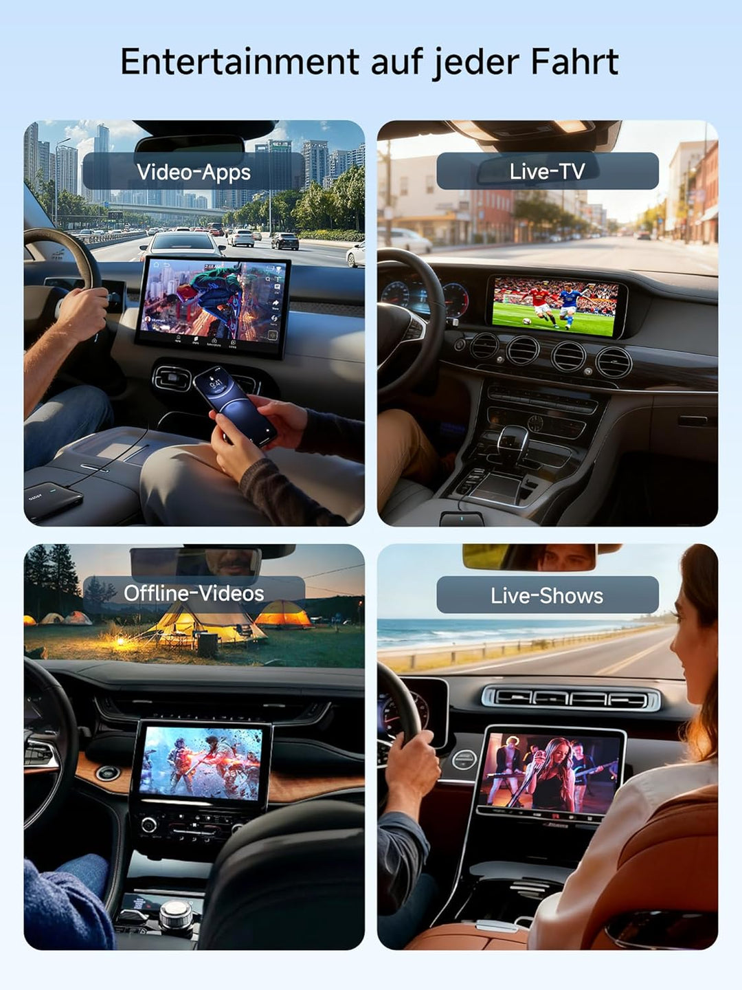 CarPlay Wireless Adapter, Magic AI Box Android Auto mit Dual-WiFi-Stabilität, Kompatibel mit Kabelge