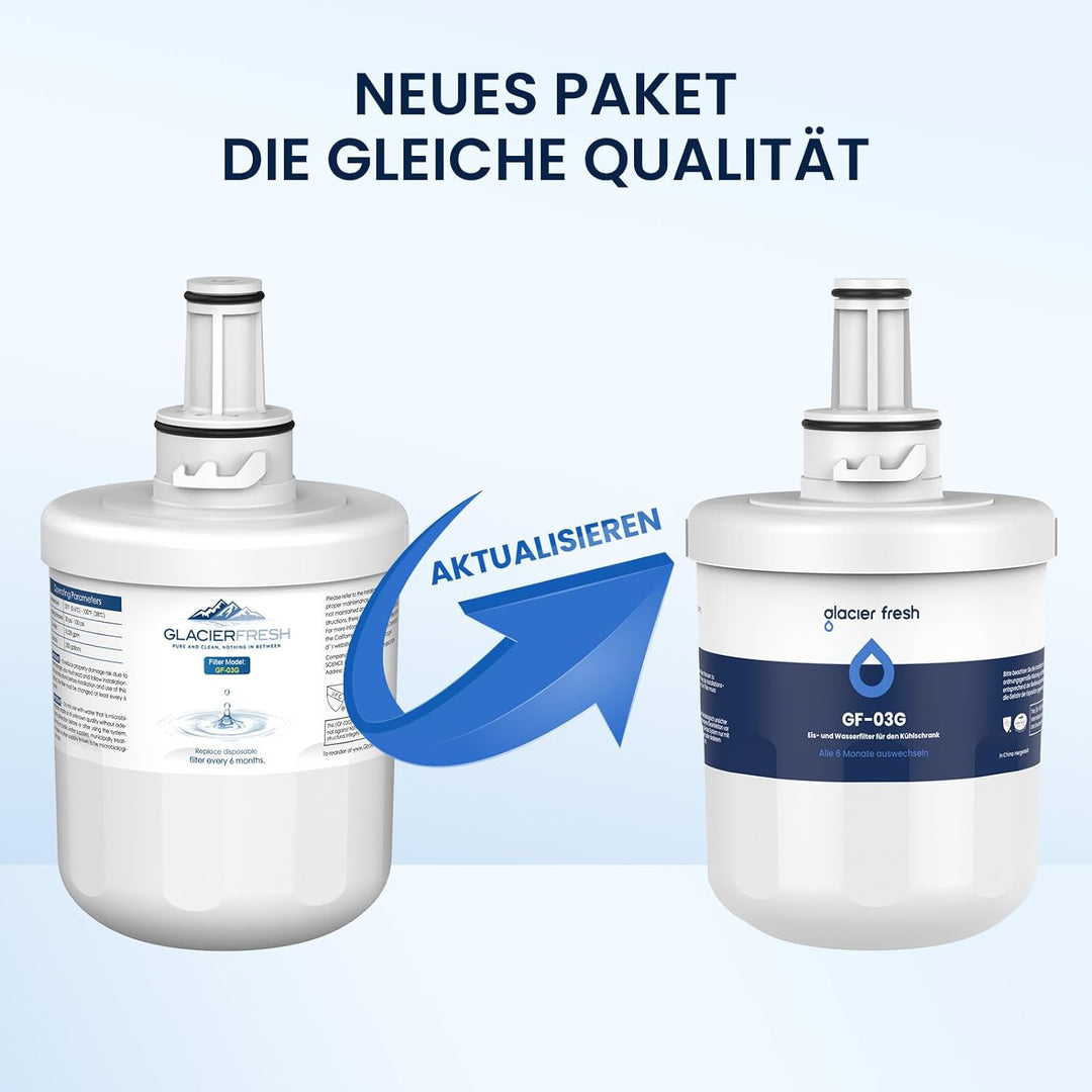 GLACIER FRESH DA29-00003G Kühlschrank Wasserfilter, kompatibel mit DA29-00003G, DA29-00003B, DA29-00
