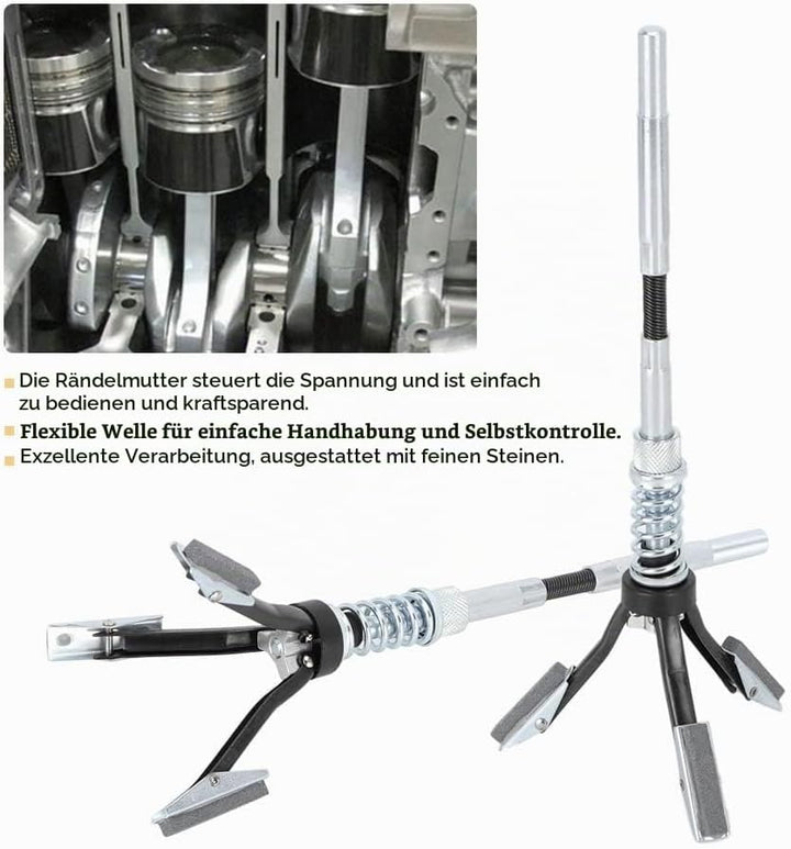 Zylinder-Hon-Gerät, Honwerkzeug 3 Armig Zylinder Bohrung 19-64mm 3-Backen Polieren Werkzeug Flexible