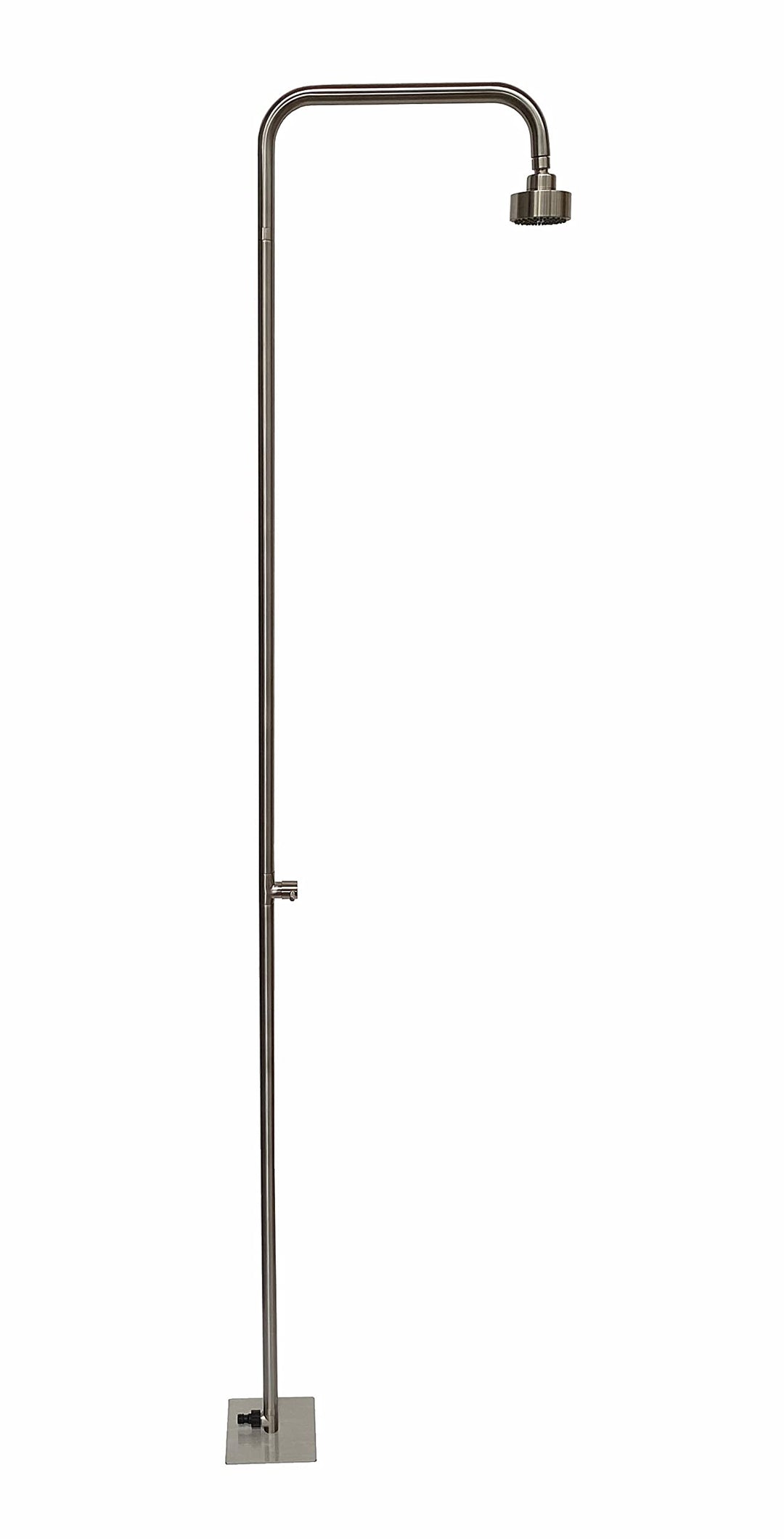 Design Gartendusche Aussendusche Pooldusche Deluxe aus hochwertigem Edelstahl Nickel gebürstet, Kopf