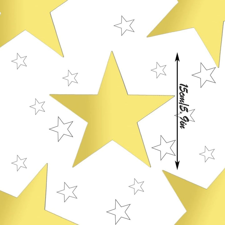 100 Stück 15cm Star Cutouts, Basicon Doppelt bedruckte hängende Papiersterndekorationen Papier Stern