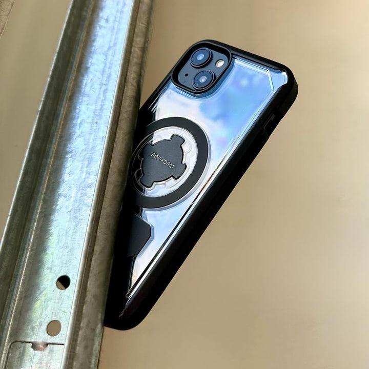 Rokform - iPhone 15 Plus Hülle, Crystal Series, magnetische klare iPhone 15 Plus Hülle mit RokLock D