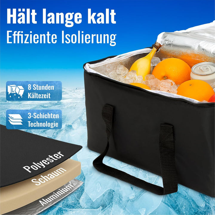 achilles Kühltasche Faltbar – Lunchtasche Herren und Damen – Lange Kühlzeit – Faltbare Kühlbox für U