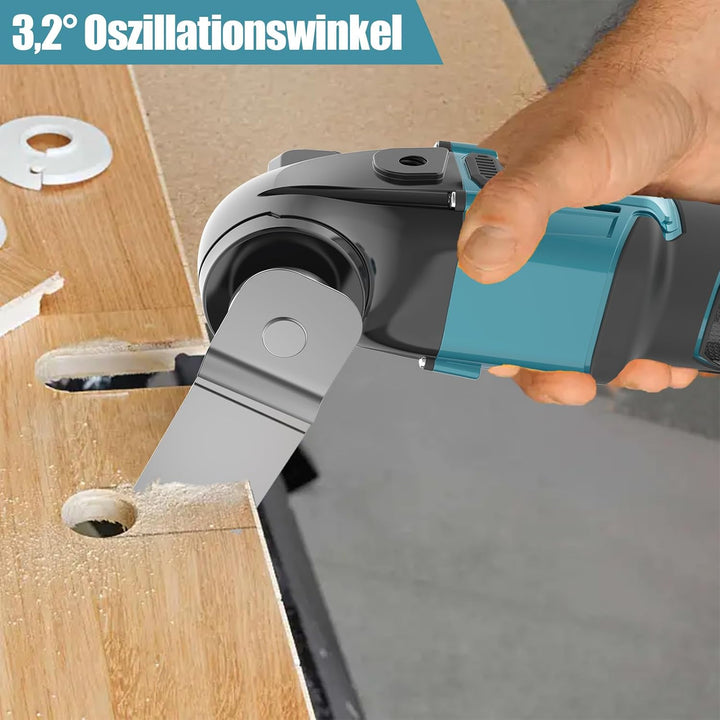 Multifunktionswerkzeug Akku mit 2X 3.0Ah Akkus, Multitool Akku Oszillationswerkzeug mit 22 Zubehör,