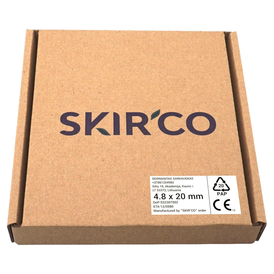 SKIR'CO (80 Stück) Metalldachschrauben 4,8 x 20 mm lackiert, selbstbohrende Schrauben mit EPDM-Unter