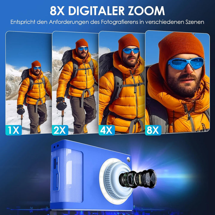 Digitalkamera, ARNSSIEN 1080P Vintage Digitalkamera für Kinder, 2,4" Bildschirm mit 16 LED-Fülllicht