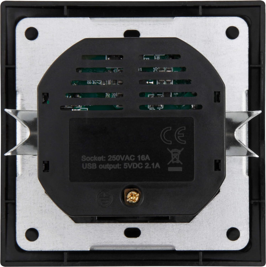 MC POWER - 12er Pack Steckdosen mit 2x USB + Rahmen | FLAIR | USB Steckdosen Set mit 1-fach Rahmen i