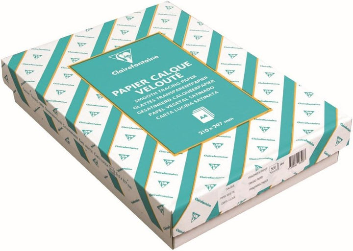 Clairefontaine 96507C Transparentpapier Ries, 500 Blatt, Din A4, 21 x 29.7 cm, 90/95 g Packung, tran