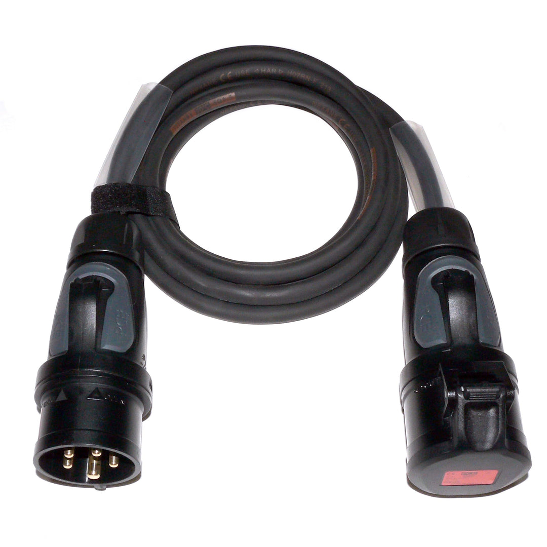 CEE Starkstromkabel (1,5m-50m) 16A Verlängerungskabel Titanex H07RN-F 5x1,5mm² mit schwarzem PCE Gri