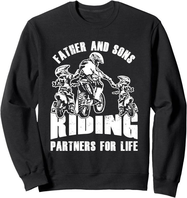 Motocross Söhne Motorrad Vater Dad Held Dirt Bike Sweatshirt