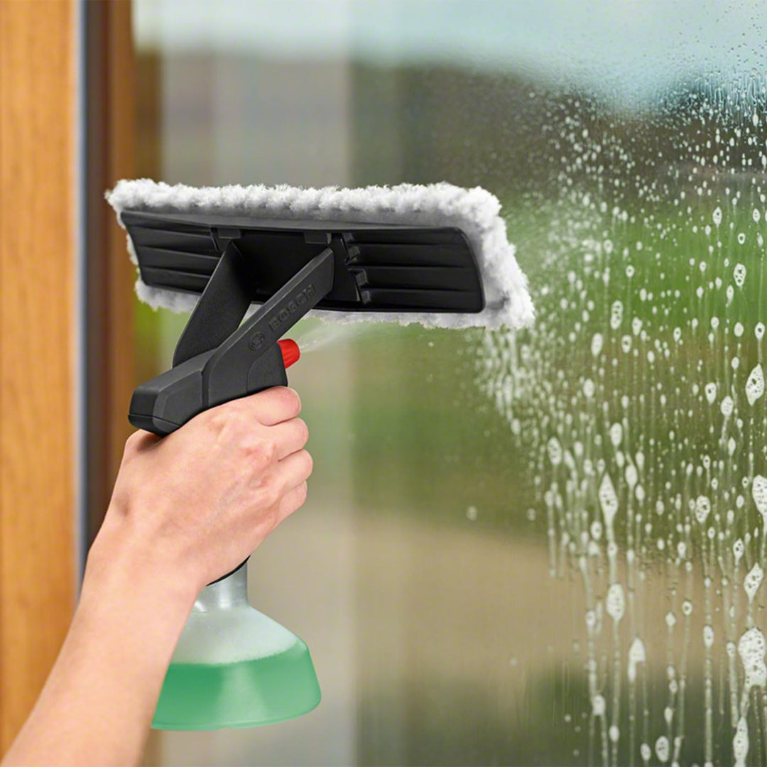 Bosch Home and Garden Akku Fenstersauger GlassVAC (USB Ladegerät, Sprühflasche mit Mikrofasertuch, 2
