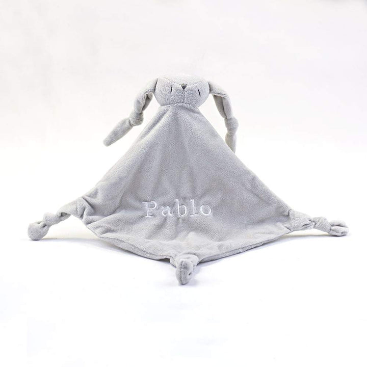 BebeDeParis | Originelle Geschenke für Neugeborene | Baby-Kuscheldecke und Doudou | 3-6 Monate (grau