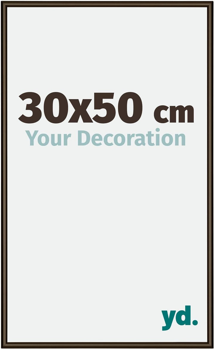 yd. Your Decoration - Bilderrahmen 30x50 cm - Bilderrahmen aus Aluminium mit Acrylglas - Antireflex