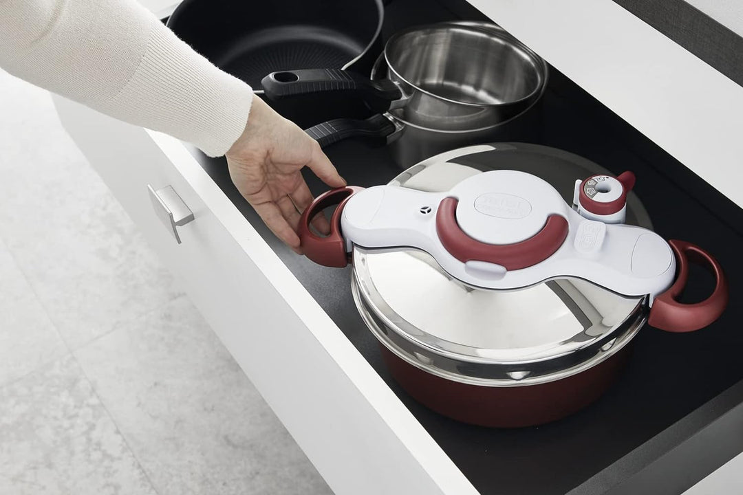 Tefal Schnellkochtopf Clipso Minut Duo 5 L - Schnellkochtopf aus Aluminium mit 5 Sicherheitssystemen