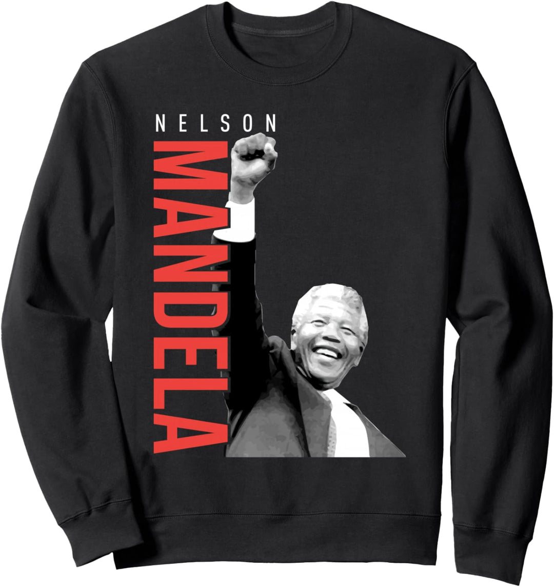 Nelson Mandela Raised Right Hand Fist Clenched Mandela Day Sweatshirt