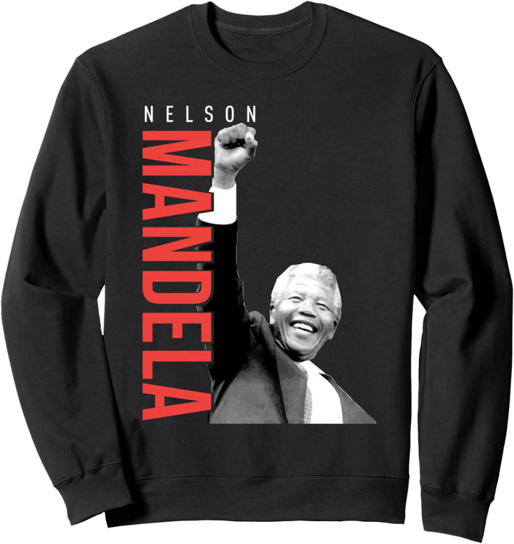 Nelson Mandela Raised Right Hand Fist Clenched Mandela Day Sweatshirt