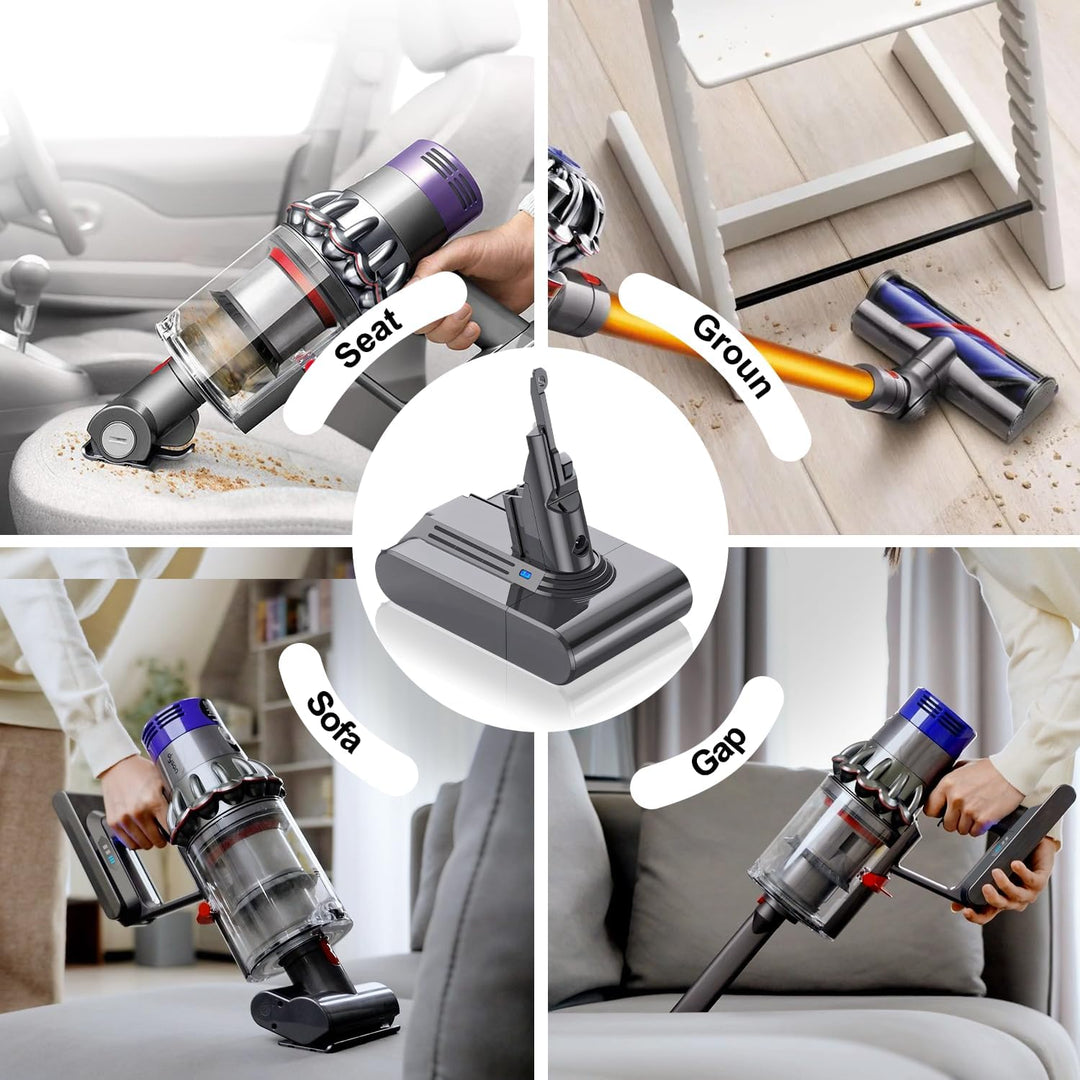 für Dyson V8 Akku 8000mAh, Ersatzakku Für Dyson SV10 V8 Absolute Animal Motorhead Fluffy Slim Fluffy