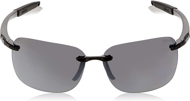 Revo Descend XL: Polarisierte UV-Filter, grosse randlose rechteckige rechteckige Sonnenbrille, schwa