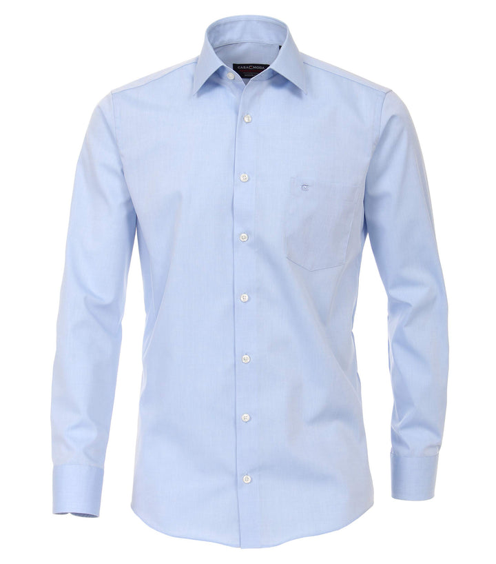 CASAMODA Herren Popeline Hemd unifarben extra Langer Arm 69cm 006559 Modern Fit 40 Hellblau, 40 Hell