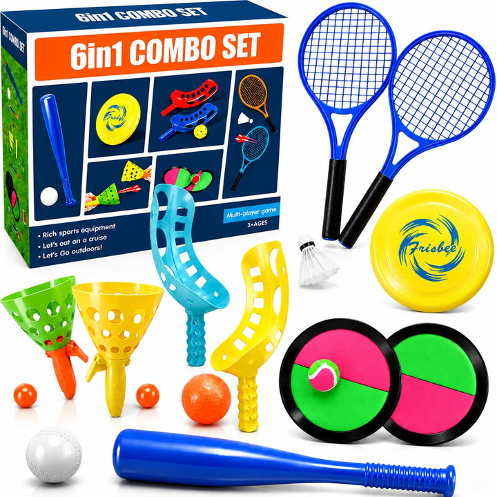 Outdoor Spiele für Kinderspiele 8-12, 6 in 1 Gartenspielzeug Kinderspiele Set, Wurfspiel Kinder mit