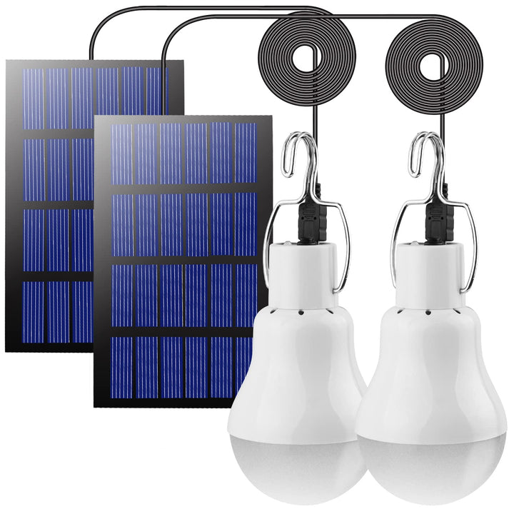 LED Solar Glühbirne Solarlampen für Aussen 2PCS mit 3M Kabel*2, Beinhome Laterne Campinglampe Hängel