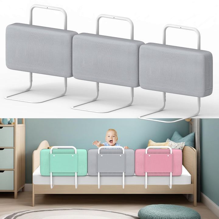 Bettgitter für Kinder – Rausfallschutz und Bettkantenschutz für Babybett und Kinderbett, Höhenverste